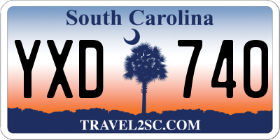 SC license plate YXD740
