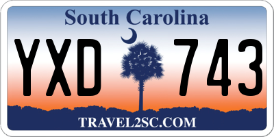 SC license plate YXD743