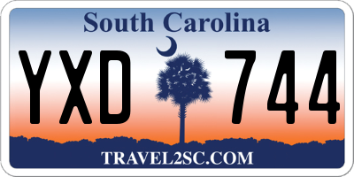 SC license plate YXD744