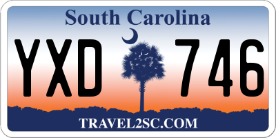 SC license plate YXD746