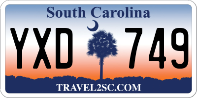 SC license plate YXD749