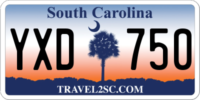 SC license plate YXD750