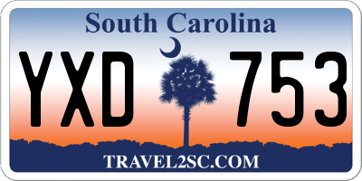 SC license plate YXD753