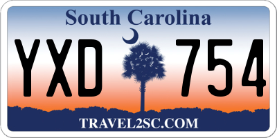 SC license plate YXD754
