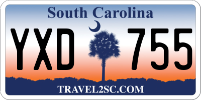 SC license plate YXD755