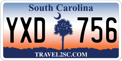 SC license plate YXD756