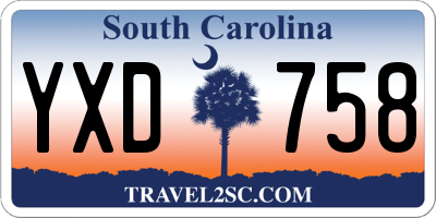 SC license plate YXD758