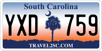 SC license plate YXD759
