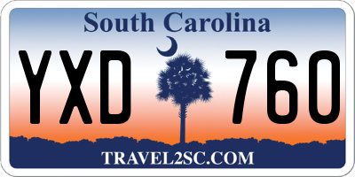 SC license plate YXD760