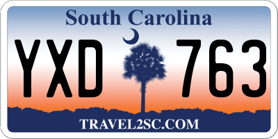 SC license plate YXD763
