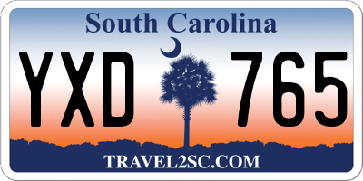 SC license plate YXD765