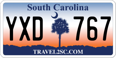 SC license plate YXD767