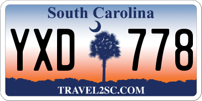 SC license plate YXD778