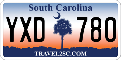 SC license plate YXD780