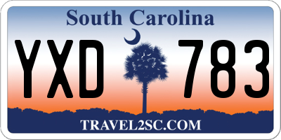 SC license plate YXD783