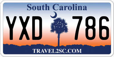 SC license plate YXD786