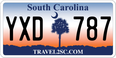 SC license plate YXD787