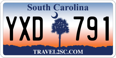 SC license plate YXD791
