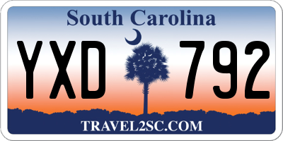 SC license plate YXD792