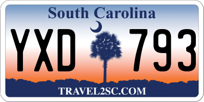 SC license plate YXD793