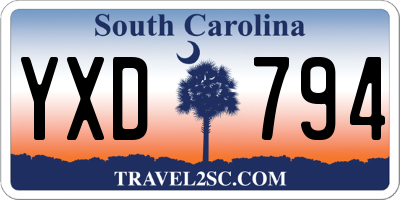 SC license plate YXD794
