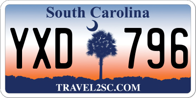 SC license plate YXD796
