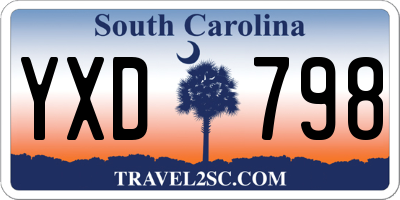 SC license plate YXD798