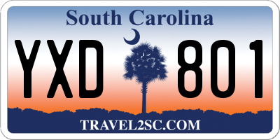 SC license plate YXD801