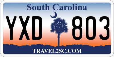 SC license plate YXD803