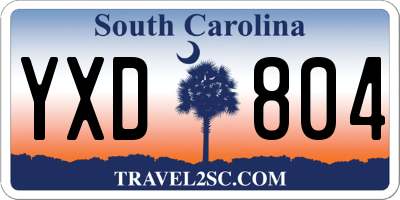 SC license plate YXD804