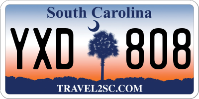 SC license plate YXD808