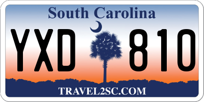 SC license plate YXD810