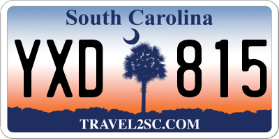 SC license plate YXD815