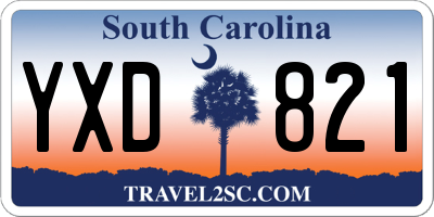 SC license plate YXD821