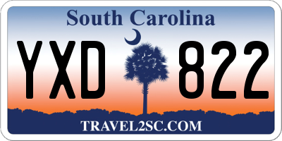 SC license plate YXD822