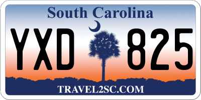 SC license plate YXD825