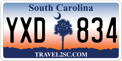 SC license plate YXD834