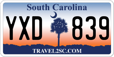 SC license plate YXD839