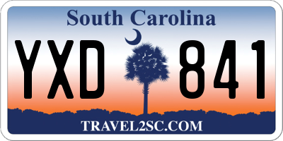 SC license plate YXD841