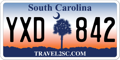 SC license plate YXD842