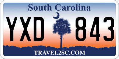 SC license plate YXD843
