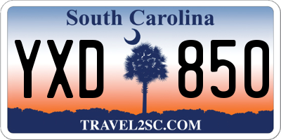 SC license plate YXD850