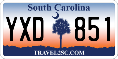 SC license plate YXD851