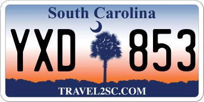 SC license plate YXD853
