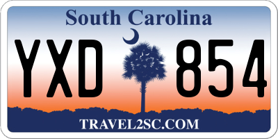 SC license plate YXD854
