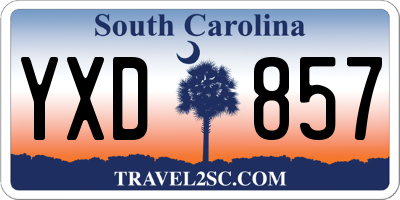 SC license plate YXD857