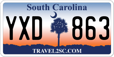 SC license plate YXD863