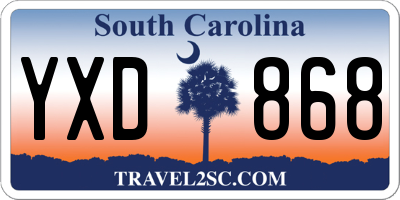 SC license plate YXD868