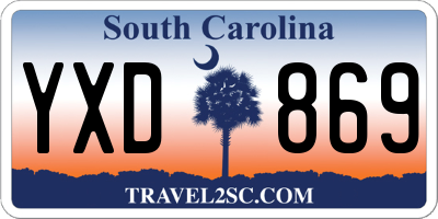 SC license plate YXD869