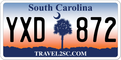 SC license plate YXD872